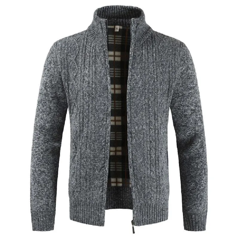Mode Lange Ärmel Zipper Oberbekleidung Baumwolle Mischung Herbst Winter Casual männer Jacke Mantel