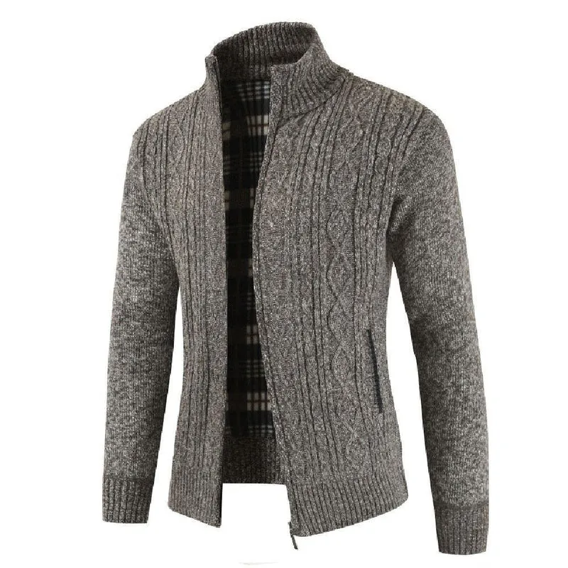 Mode Lange Ärmel Zipper Oberbekleidung Baumwolle Mischung Herbst Winter Casual männer Jacke Mantel