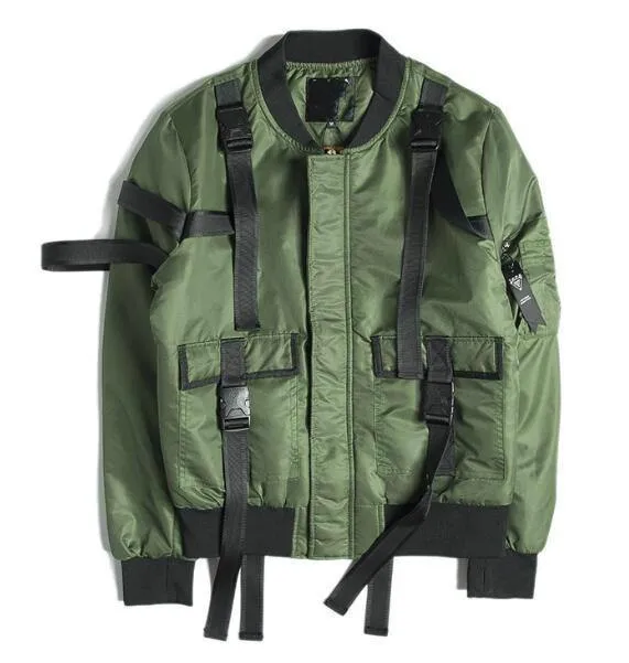 Verstellbare Schnallenriemen, Bomberjacke, leicht gepolsterte Herren-Fliegerjacken, vier Farben, kostenloser Versand