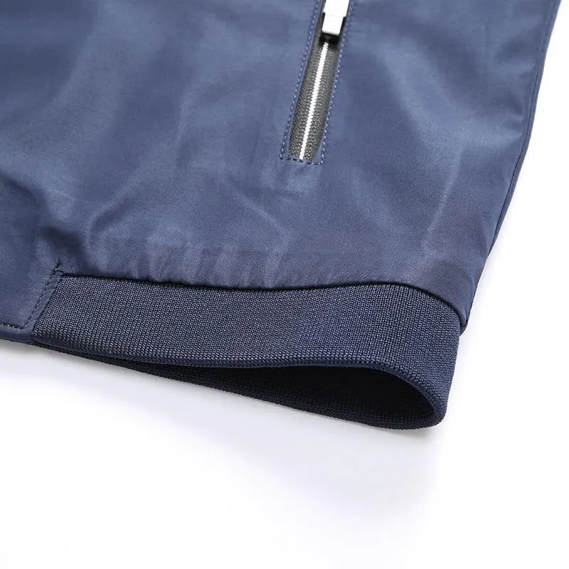 Casual Zipper Fly Herren Jacken Und Mäntel Mode Marke Reine Farbe Lange Ärmel Lose Bomber Jacke Männer Mantel
