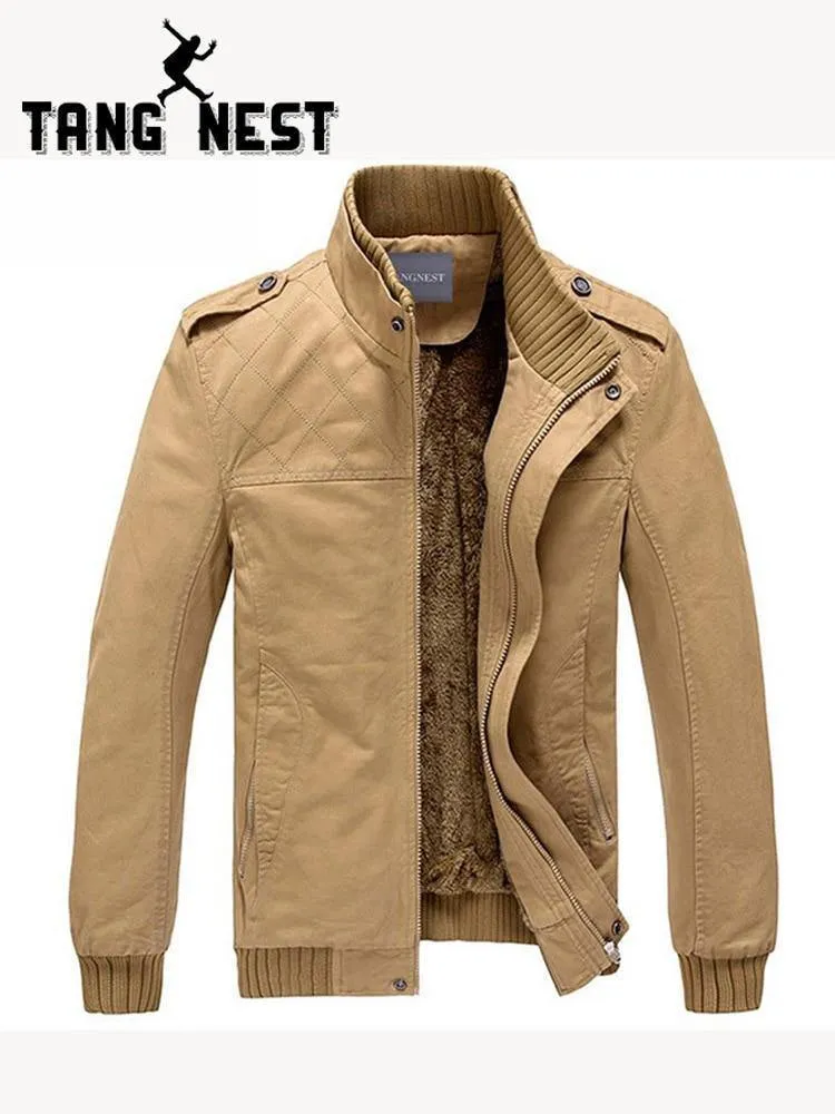 Herrenjacke Plus Samt Einfarbig Top-Qualität Jacke Herren Winter Warme Jacke Asiatische Größe 3XL MWJ193