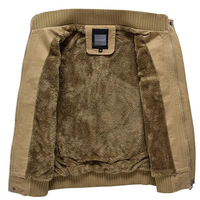 Herrenjacke Plus Samt Einfarbig Top-Qualität Jacke Herren Winter Warme Jacke Asiatische Größe 3XL MWJ193