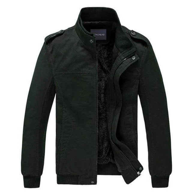 Herrenjacke Plus Samt Einfarbig Top-Qualität Jacke Herren Winter Warme Jacke Asiatische Größe 3XL MWJ193