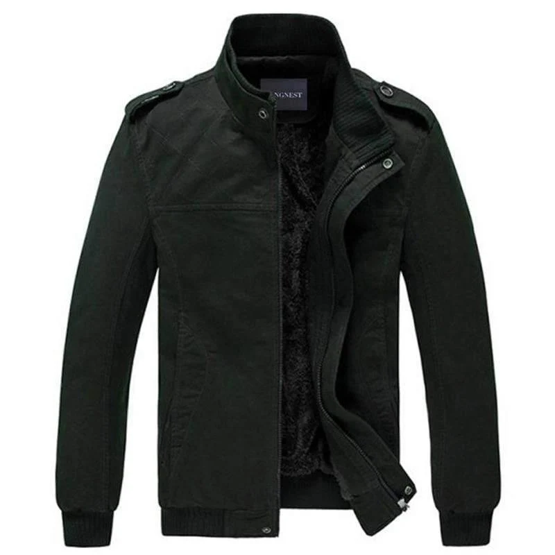 Herrenjacke Plus Samt Einfarbig Top-Qualität Jacke Herren Winter Warme Jacke Asiatische Größe 3XL MWJ193