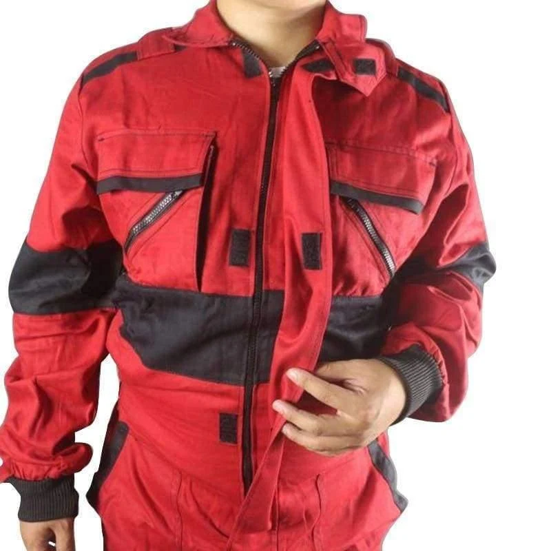 Arbeitsoveralls, Schweißen, feuerfeste Arbeitskleidung, Langarm-Overalls für Arbeiter, Mechaniker, Maschine, Autoreparatur, Fabrikuniformen
