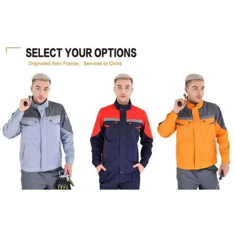 Arbeitskleidung, Männer, Frauen, Schweißgerät, Reparatur, große Größe, Overalls, Nähen, schützende Sicherheitsarbeitsjacke, Reinigungsuniform