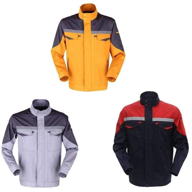 Arbeitskleidung, Männer, Frauen, Schweißgerät, Reparatur, große Größe, Overalls, Nähen, schützende Sicherheitsarbeitsjacke, Reinigungsuniform
