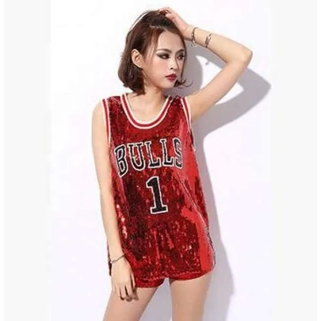 Sängerin sexy kostüm silber rot pailletten tanzabnutzung bar dj kleidung top bühne kostüme frauen sänger hip hop kostüm