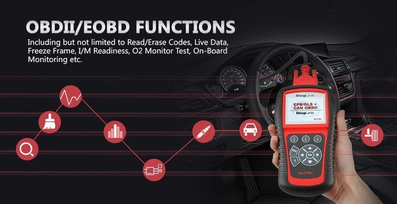 OBDII EOB2 Codeleser Vollsystem-Autodiagnosewerkzeug Autoscanner mit Ölrücksetzung EPB ABS-Service Gleiche wie MD802