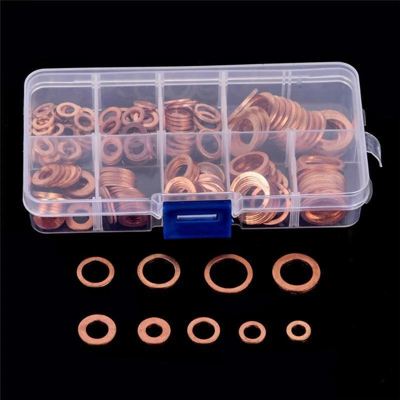 200 teile/los M5-M14 Solide Kupfer Scheiben Automotive Service Set Öl Dichtung Spacer Auto Reparatur Werkzeuge Auto Zubehör