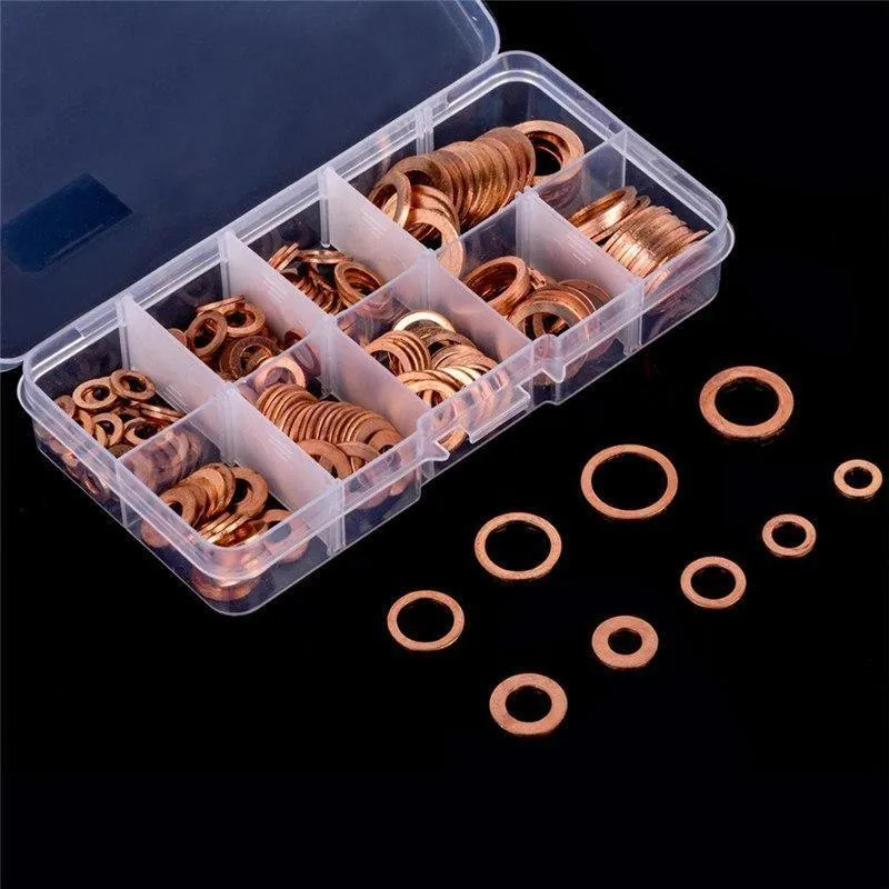 200 teile/los M5-M14 Solide Kupfer Scheiben Automotive Service Set Öl Dichtung Spacer Auto Reparatur Werkzeuge Auto Zubehör