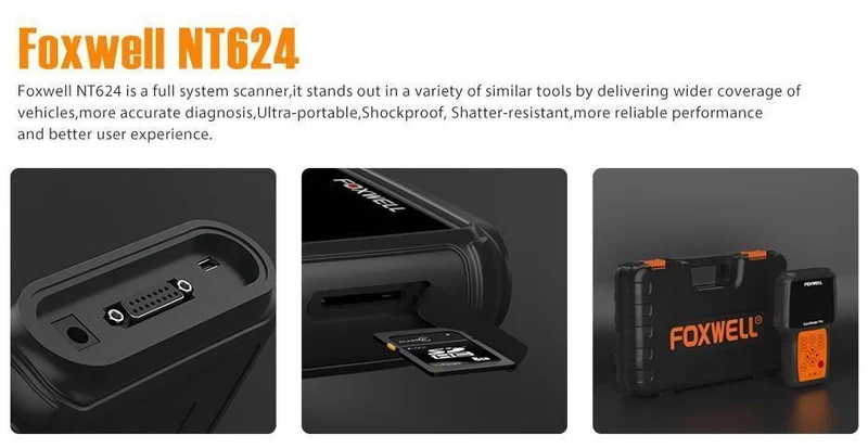 NT624 Pro OBD OBD2-Scanner-Airbag SAS ABS-Öl-Service EPB-Reset-Vollsystem-Autodiagnosewerkzeug ODB2 OBD 2-Selbstscanner