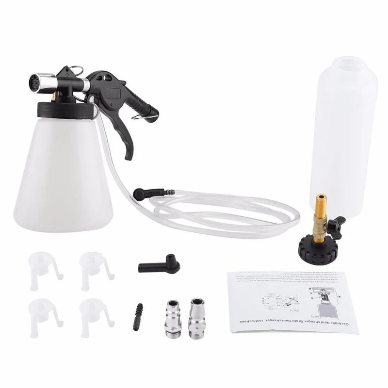 Kfz-Bremsentlüfter Wechsel-Kit für blutende Flüssigkeiten Luft Pneumatische Werkstatt Vakuum-Werkzeug 180Ltr / Min Set 90-120PSI Kfz-Zubehör Kfz-Werkzeuge