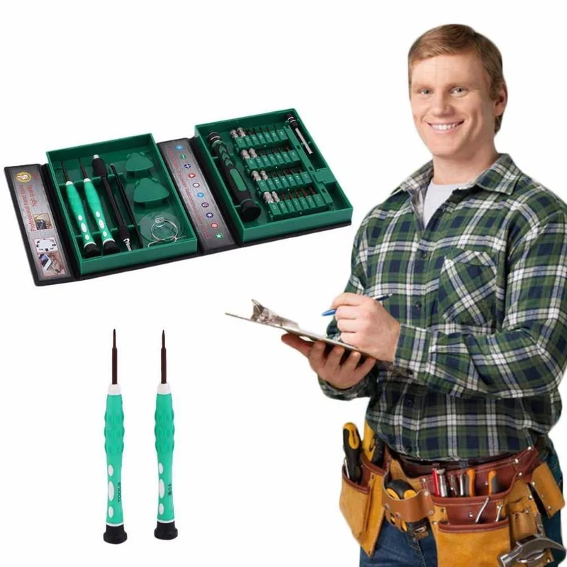 Schraubendreher-Set, 38-in-1-Reparatur-Werkzeug-Set, Präzisions-S2-Legierungsstahl-Ferramentas-Werkzeug für elektronische Reparatur-Werkzeug-Set für Telefon