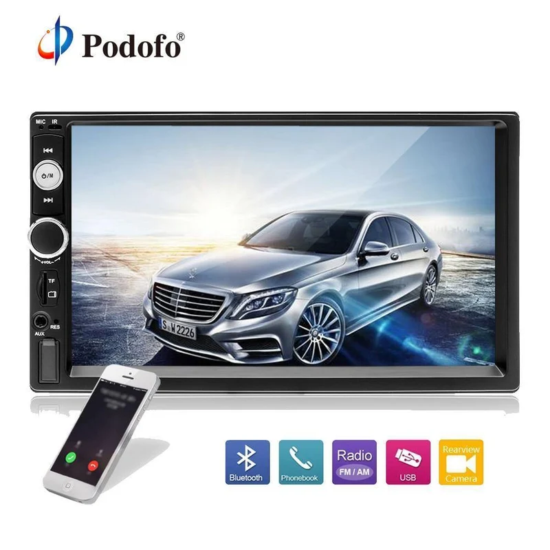 2din Auto Multimedia MP5 Player Audio Stereo 2DIN Autoradio 7 "HD Touchscreen Digitalanzeige Bluetooth Autoradio USB FM