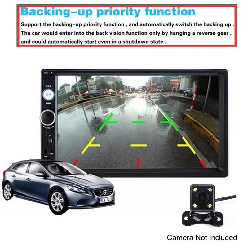 2din Auto Multimedia MP5 Player Audio Stereo 2DIN Autoradio 7 "HD Touchscreen Digitalanzeige Bluetooth Autoradio USB FM