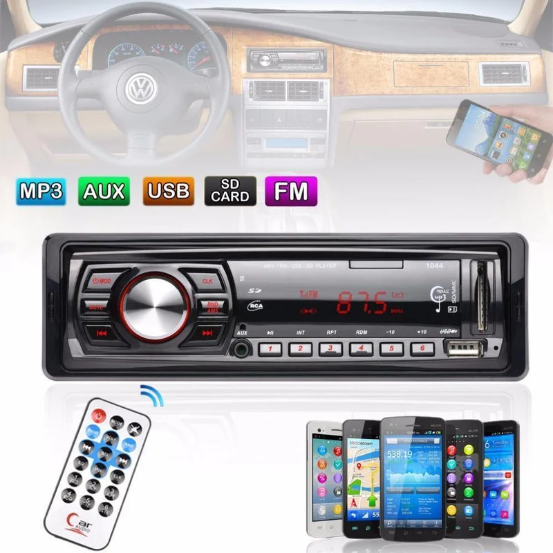 LED-Bildschirm im Armaturenbrett, FM-Auto-Eingangsempfänger, Stereo, 50 W x 4, LCD-Display, SD, USB, MP3, WMA-Radio-Player
