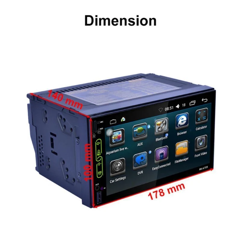 FHD kapazitiver Touchscreen, Autoradio, Medien-DVD-Player, integriertes WLAN, GPS-Navigation, Android 6.0-System, Mobiltelefon