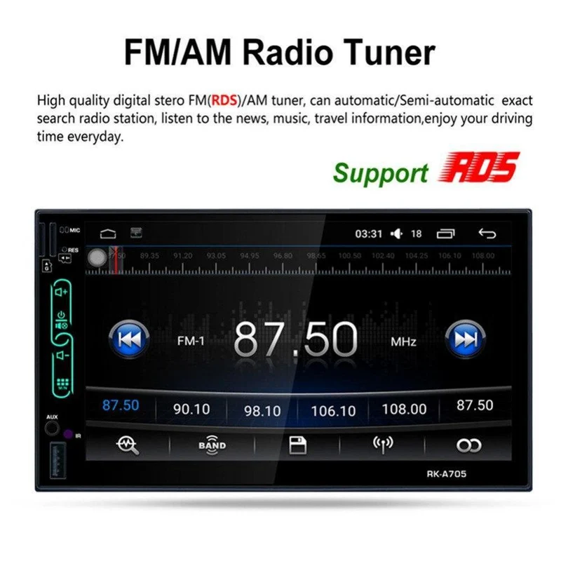 FHD kapazitiver Touchscreen, Autoradio, Medien-DVD-Player, integriertes WLAN, GPS-Navigation, Android 6.0-System, Mobiltelefon