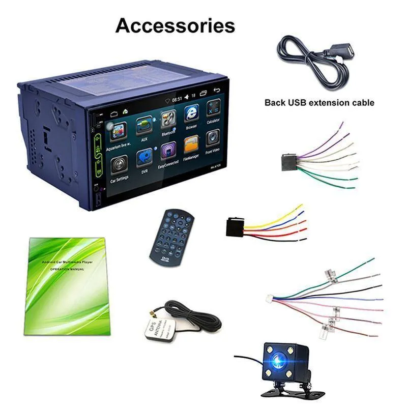 FHD kapazitiver Touchscreen, Autoradio, Medien-DVD-Player, integriertes WLAN, GPS-Navigation, Android 6.0-System, Mobiltelefon
