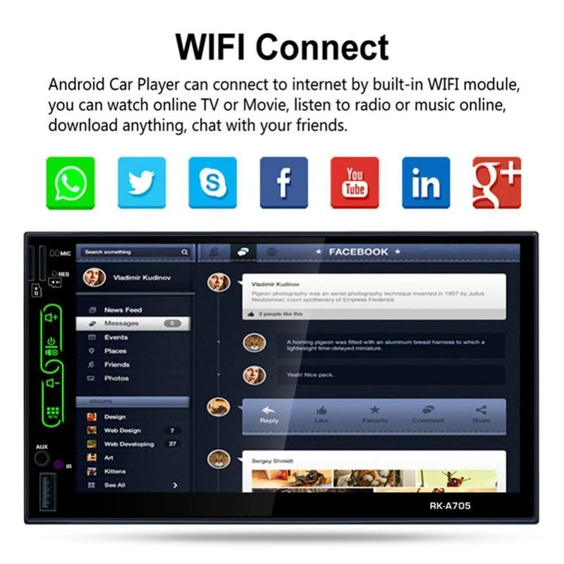FHD kapazitiver Touchscreen, Autoradio, Medien-DVD-Player, integriertes WLAN, GPS-Navigation, Android 6.0-System, Mobiltelefon