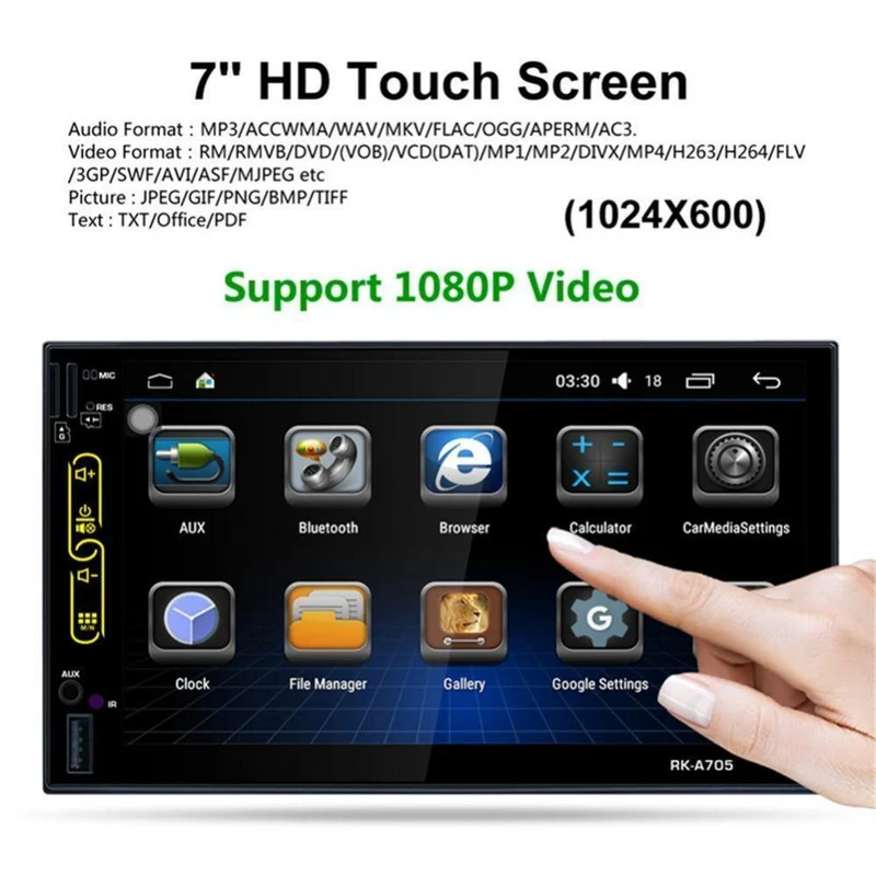 FHD kapazitiver Touchscreen, Autoradio, Medien-DVD-Player, integriertes WLAN, GPS-Navigation, Android 6.0-System, Mobiltelefon