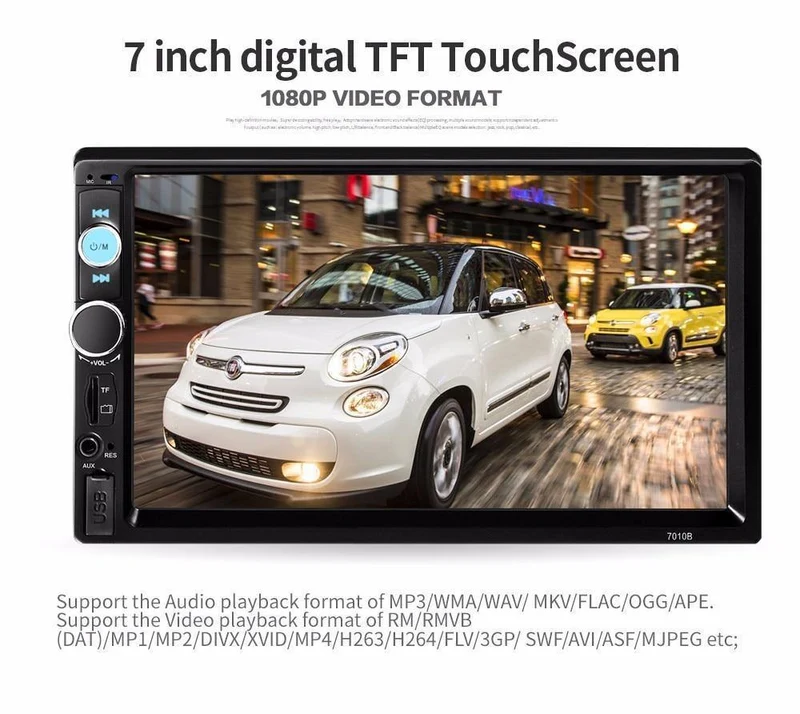 Universal 7010B Auto MP5 Player 7inch 2Din Touchscreen Audio Stereo Multimedia FM / MP5 / USB / AUX / Bluetooth Kamera Auto Video Player