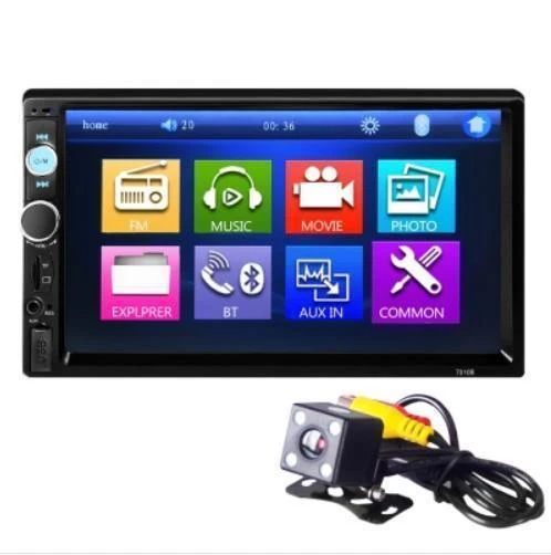 Universal 7010B Auto MP5 Player 7inch 2Din Touchscreen Audio Stereo Multimedia FM / MP5 / USB / AUX / Bluetooth Kamera Auto Video Player