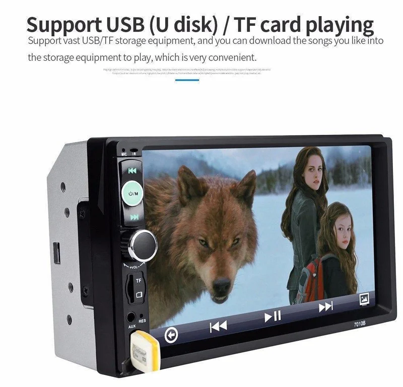 Universal 7010B Auto MP5 Player 7inch 2Din Touchscreen Audio Stereo Multimedia FM / MP5 / USB / AUX / Bluetooth Kamera Auto Video Player