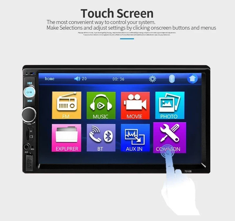 Universal 7010B Auto MP5 Player 7inch 2Din Touchscreen Audio Stereo Multimedia FM / MP5 / USB / AUX / Bluetooth Kamera Auto Video Player