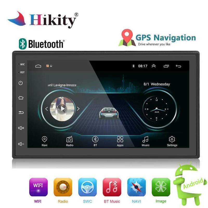 2din Autoradio Android Multimedia Player Autoradio 2 Din 7 '' Touchscreen GPS Bluetooth FM WIFI Auto Audio Player Stereo