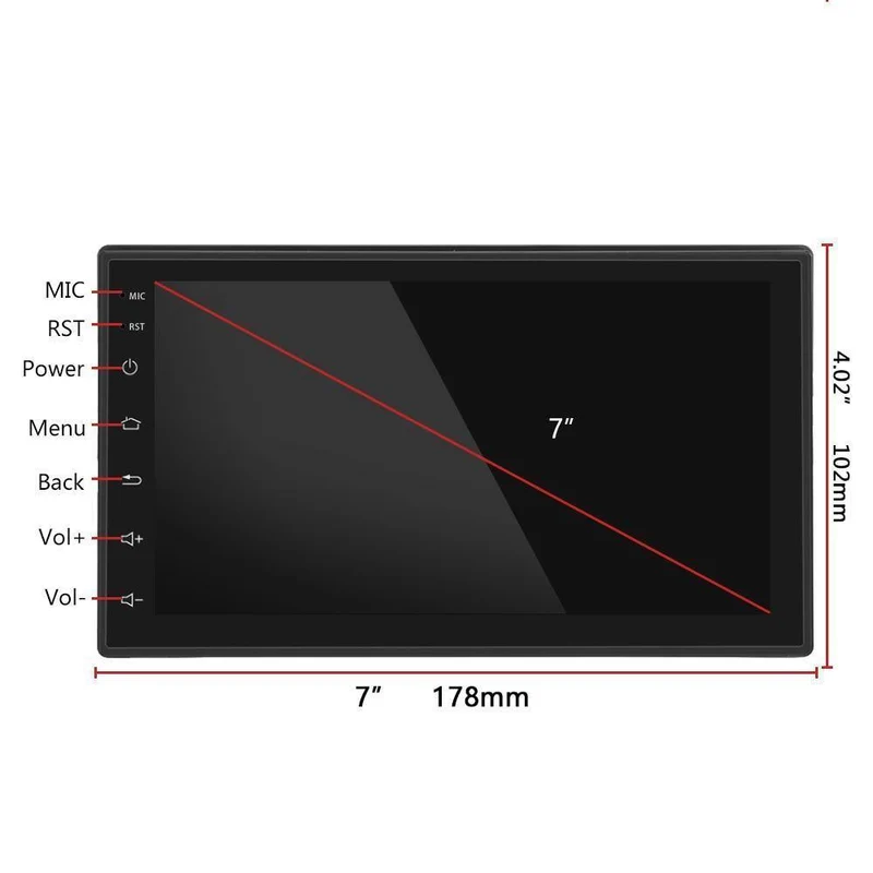 2din Autoradio Android Multimedia Player Autoradio 2 Din 7 '' Touchscreen GPS Bluetooth FM WIFI Auto Audio Player Stereo