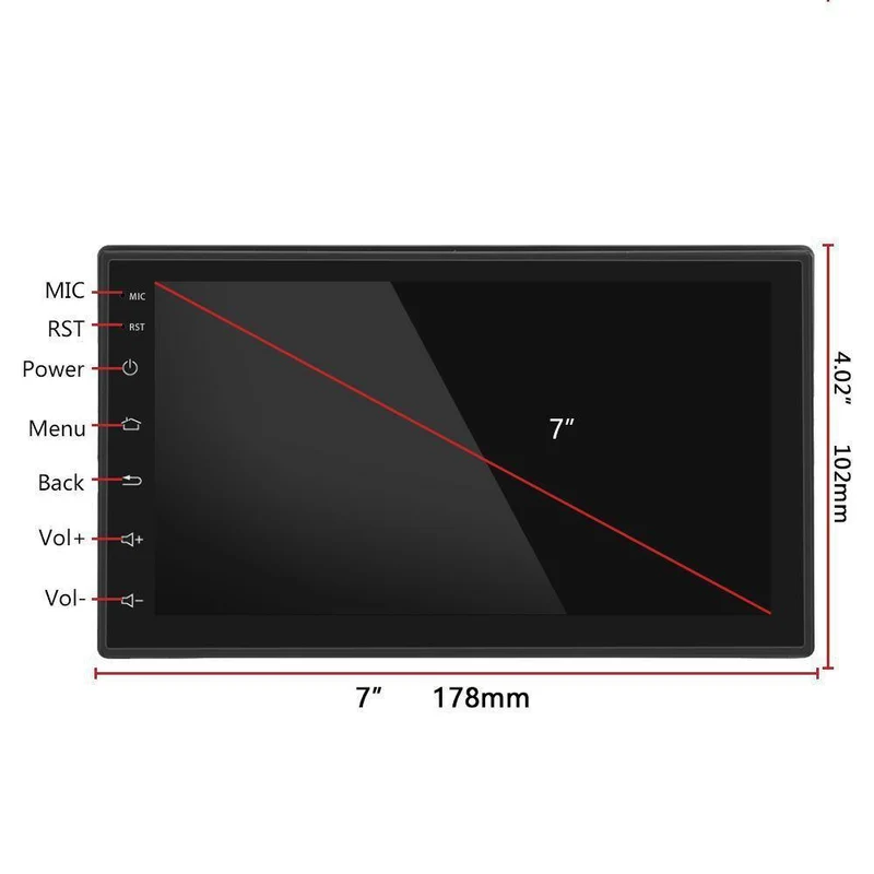 2din Autoradio Android Multimedia Player Autoradio 2 Din 7 '' Touchscreen GPS Bluetooth FM WIFI Auto Audio Player Stereo