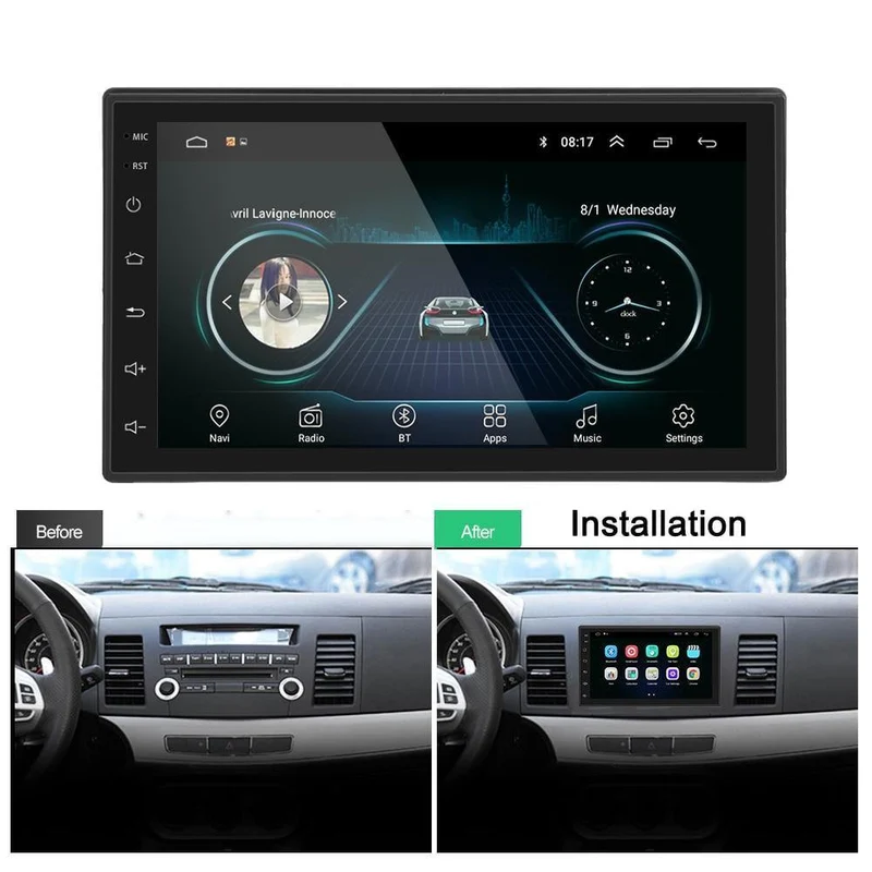 2din Autoradio Android Multimedia Player Autoradio 2 Din 7 '' Touchscreen GPS Bluetooth FM WIFI Auto Audio Player Stereo