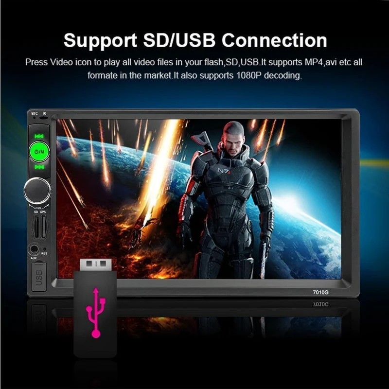 2 din 7'' HD Auto Radio GPS Navigation Player Kamera Bluetooth AUX MP5 Stereo FM Audio USB Auto Elektronische 2din Autoradio
