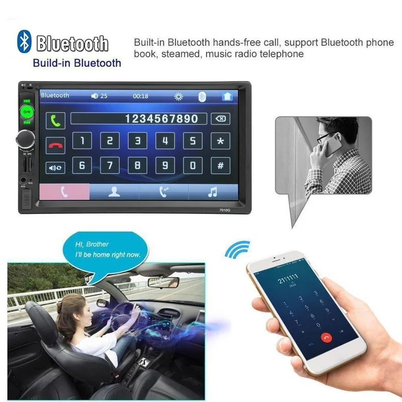 2 din 7'' HD Auto Radio GPS Navigation Player Kamera Bluetooth AUX MP5 Stereo FM Audio USB Auto Elektronische 2din Autoradio