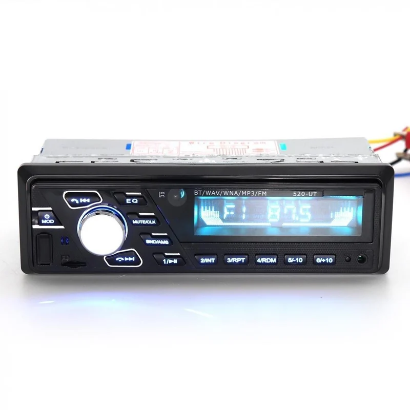 Universal 12V 60W x 4 Car Bluetooth Freisprech-Audio Stereo MP3 Player FM-Radios Unterstützt USB / SD / MMC mit Fernbedienung