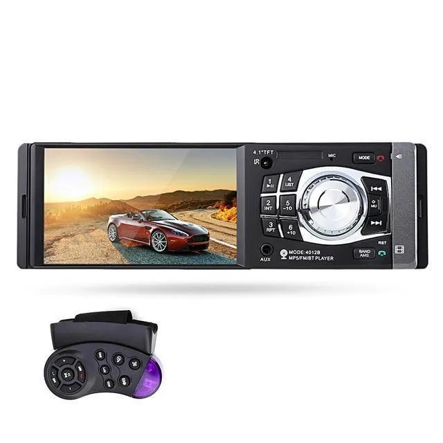 1Din Autoradio 4.1 Zoll Bluetooth 1 Din Auto Audio Stereo Player FM Autoradio Unterstützung Datei Navigation Hinten Kamera Funktion