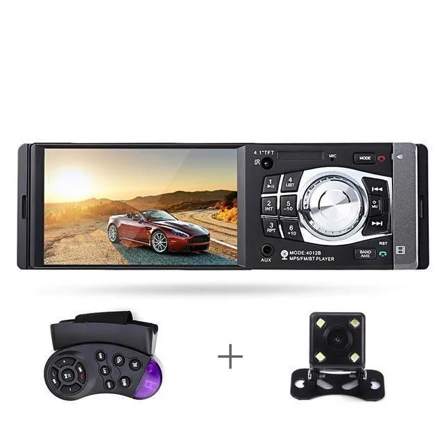 1Din Autoradio 4.1 Zoll Bluetooth 1 Din Auto Audio Stereo Player FM Autoradio Unterstützung Datei Navigation Hinten Kamera Funktion