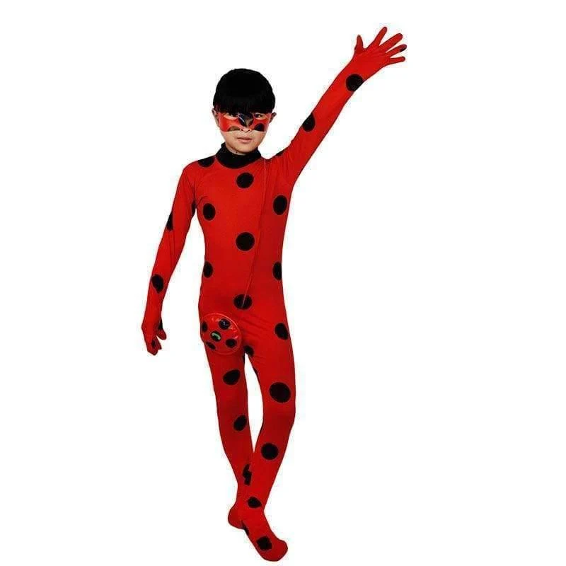 Kinder Miraculous Ladybug Perücke Tasche Kinder Mädchen Erwachsene Frau Ladybug Miraculous Kostüme Lady Bug Zentai Anzug Halloween Kostüme