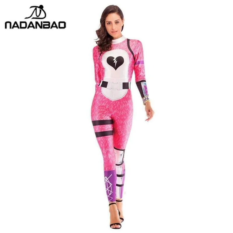 Rosa Bär Kostüm Cosplay Cuddle Teamleiter Overall Harror Halloween Kostüme Für Frauen Plus Size Body