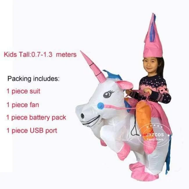 Aufblasbare Einhorn-Kostüme, Karneval, Prinzessinnen-Outfit, Purim-Party, Kostüm, Halloween-Kostüme für Kinder, Damen, Herren, Erwachsene