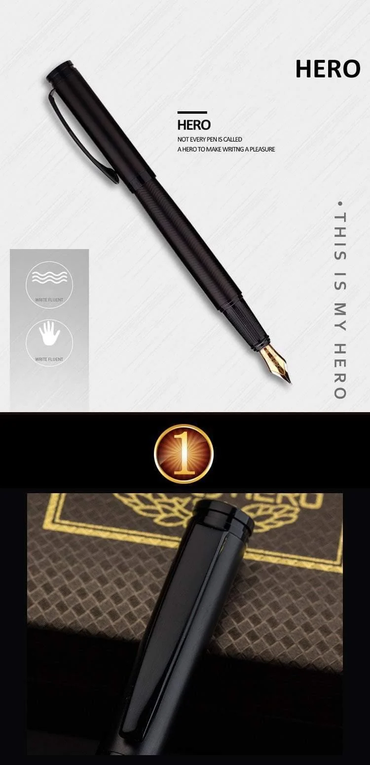 Metall mattschwarzer Fadenkörper Iraurita Füllfederhalter 0.5 mm Tintenstifte Business Office