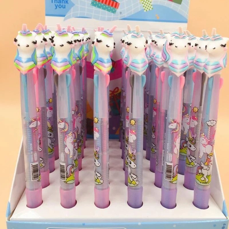 30 teile/los Neue Nette Einhorn 3 In 1 Multi Farbe Kugelschreiber Schreiben kugelschreiber Schule Büro liefert