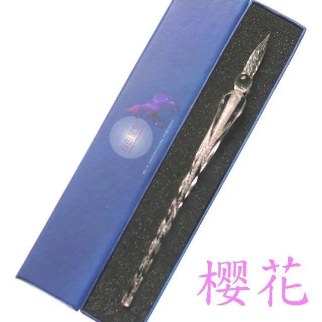 Rainbow Glass Pen Dip-Stift Geschenkset Sternenhimmel Farbtintenstift Kreative Schreibgeräte Pluma Estilografica