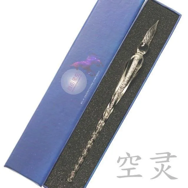 Rainbow Glass Pen Dip-Stift Geschenkset Sternenhimmel Farbtintenstift Kreative Schreibgeräte Pluma Estilografica