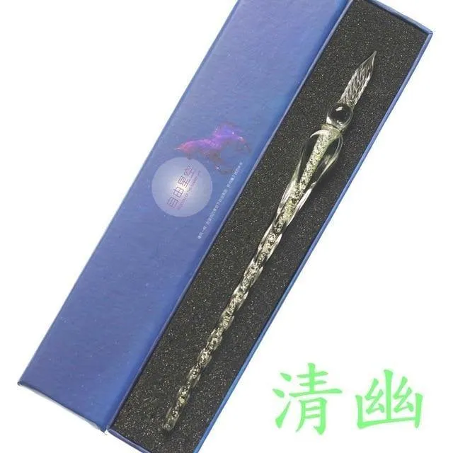 Rainbow Glass Pen Dip-Stift Geschenkset Sternenhimmel Farbtintenstift Kreative Schreibgeräte Pluma Estilografica