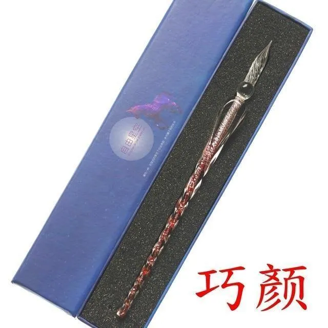 Rainbow Glass Pen Dip-Stift Geschenkset Sternenhimmel Farbtintenstift Kreative Schreibgeräte Pluma Estilografica