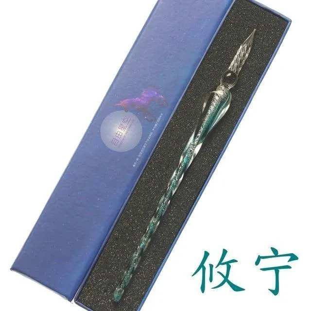 Rainbow Glass Pen Dip-Stift Geschenkset Sternenhimmel Farbtintenstift Kreative Schreibgeräte Pluma Estilografica