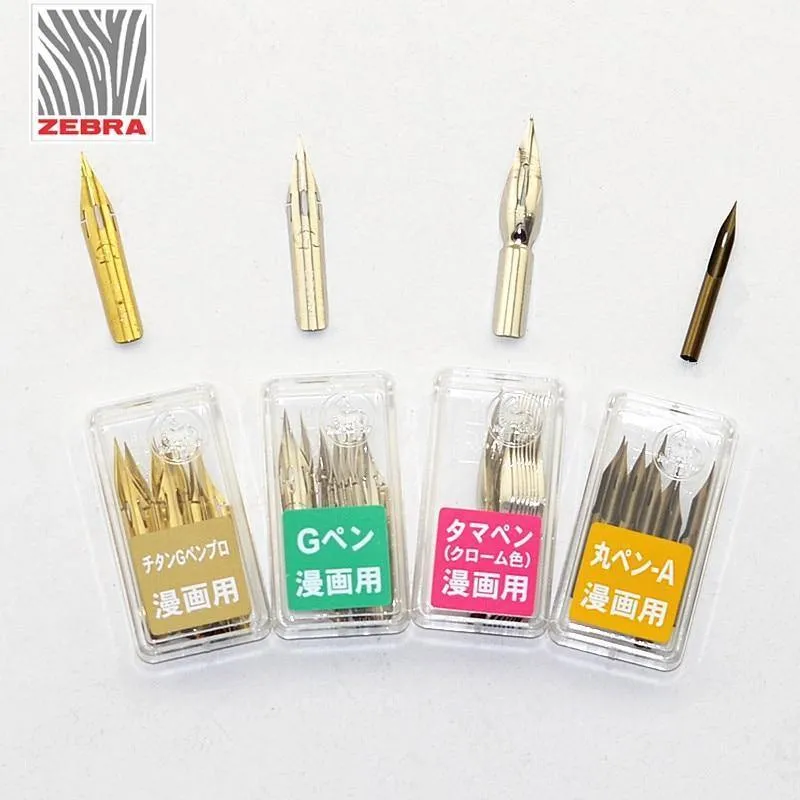 5 Pieces Zebra G Schreibfeder Cartoons Dip Pen Metall Manga Comic Zeichnung Cartoon Tool Japan